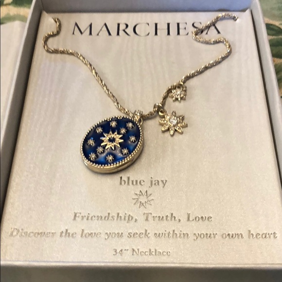 Marchesa Jewelry - Marchesa blue jay 34” locket NEW